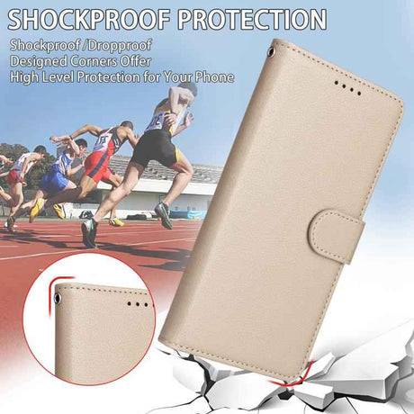 Litchi Texture RFID Blocking 3-Card Wallet Leather Phone Case