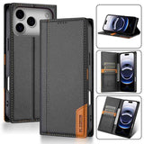 N.BEKUS P3 RFID Stitching Magnetic Flip Leather Phone Case