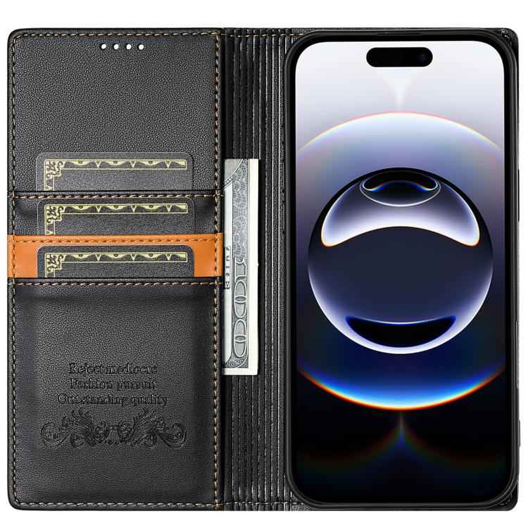 N.BEKUS P3 RFID Stitching Magnetic Flip Leather Phone Case