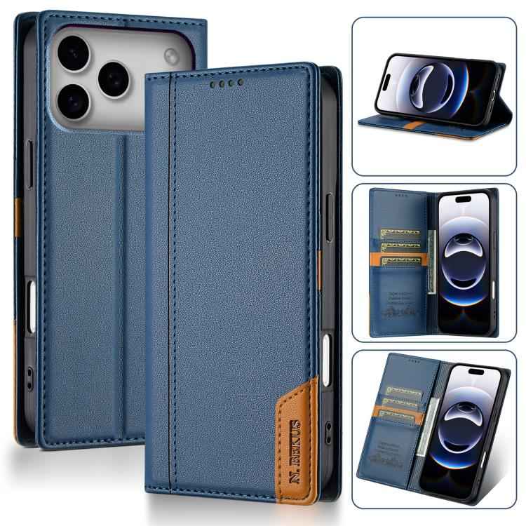 N.BEKUS P3 RFID Stitching Magnetic Flip Leather Phone Case