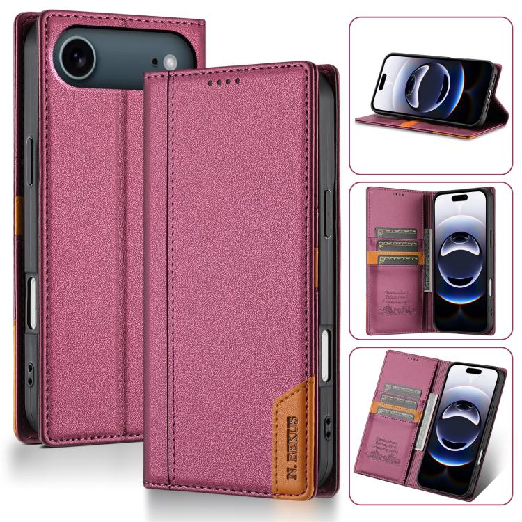 N.BEKUS P3 RFID Stitching Magnetic Flip Leather Phone Case