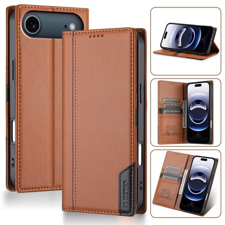 N.BEKUS P3 RFID Stitching Magnetic Flip Leather Phone Case