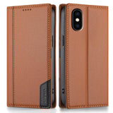 N.BEKUS P3 RFID Stitching Magnetic Flip Leather Phone Case
