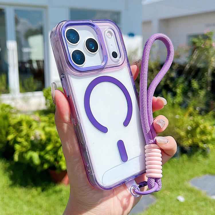 MagSafe Magnetic Clear Phone Case with Wrist Strap