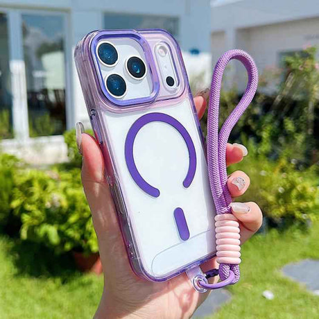 MagSafe Magnetic Clear Phone Case with Wrist Strap
