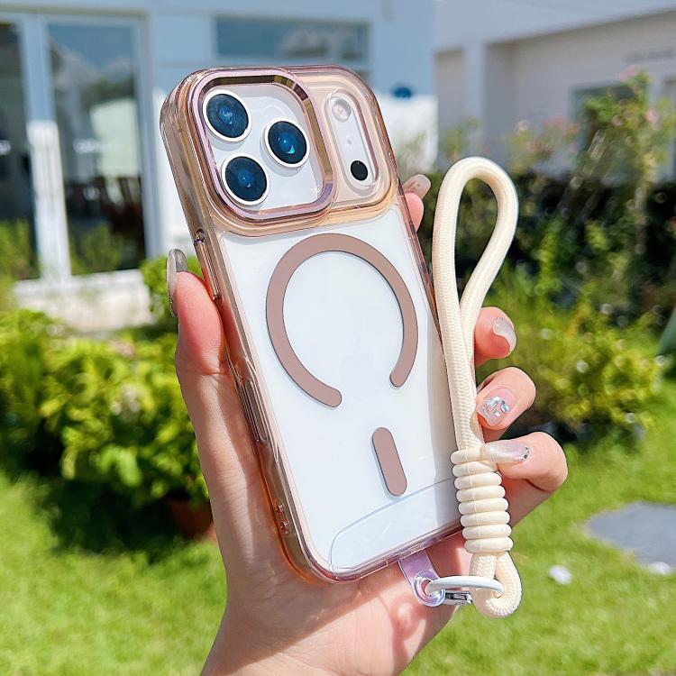MagSafe Magnetic Clear Phone Case with Wrist Strap