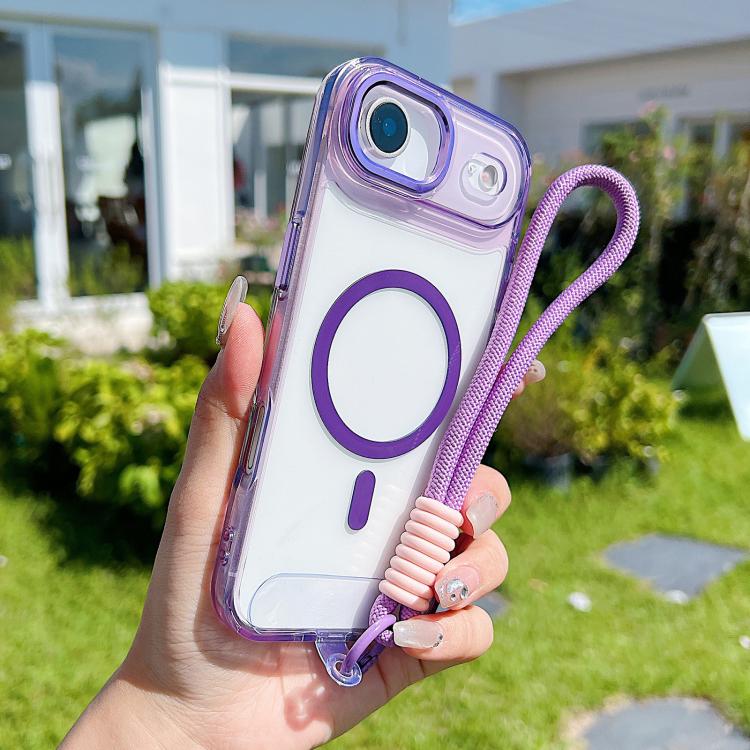 MagSafe Magnetic Clear Phone Case with Wrist Strap