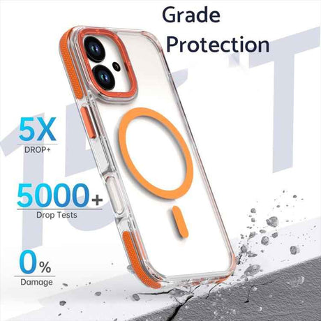 Dual-Color Clear Acrylic Hybrid TPU MagSafe Phone Case