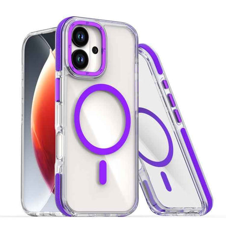 Dual-Color Clear Acrylic Hybrid TPU MagSafe Phone Case