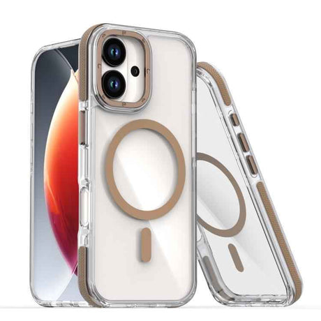 Dual-Color Clear Acrylic Hybrid TPU MagSafe Phone Case