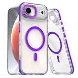 Dual-Color Clear Acrylic Hybrid TPU MagSafe Phone Case