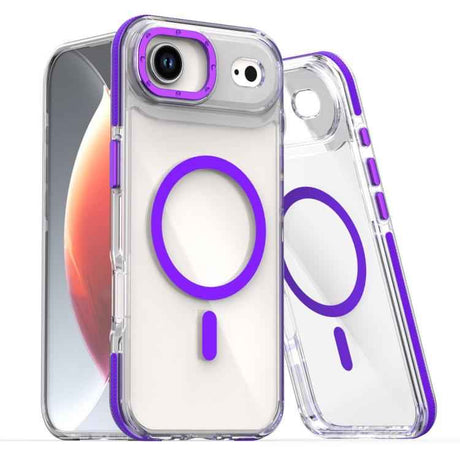 Dual-Color Clear Acrylic Hybrid TPU MagSafe Phone Case