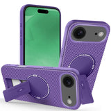 Carbon Fiber Texture MagSafe Phone Case with Holder