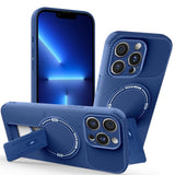 Carbon Fiber Texture MagSafe Phone Case with Holder
