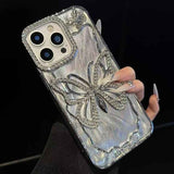 Butterfly Electroplating TPU Phone Case with Epoxy Cardboard