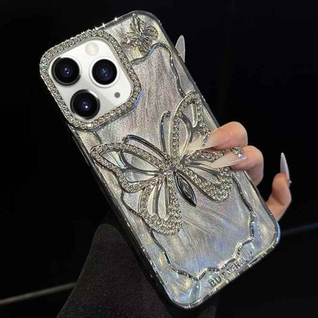 Butterfly Electroplating TPU Phone Case with Epoxy Cardboard