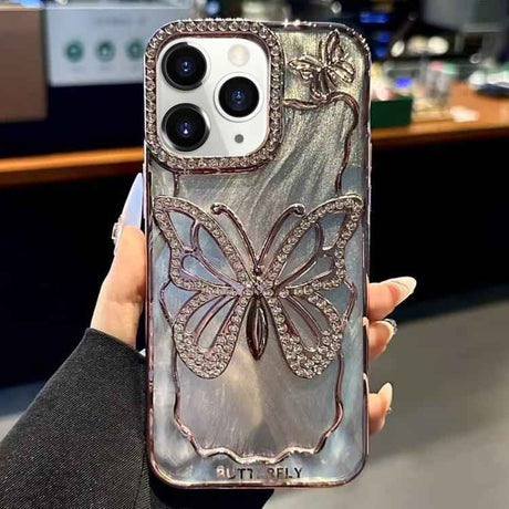 Butterfly Electroplating TPU Phone Case with Epoxy Cardboard