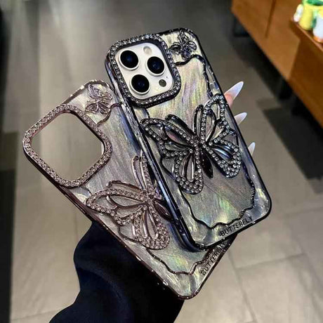 Butterfly Electroplating TPU Phone Case with Epoxy Cardboard
