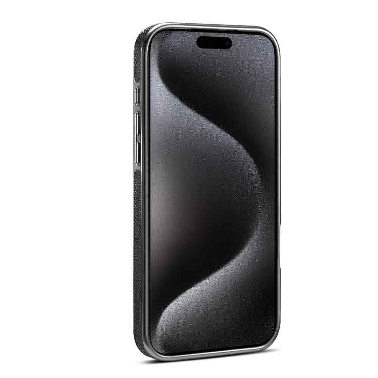 Denior A23 Magnetic Holder Electroplating Genuine Leather Phone Case