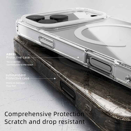 ABEEL MagSafe Magnetic Color Ring Anti-scratch Transparent Phone Case