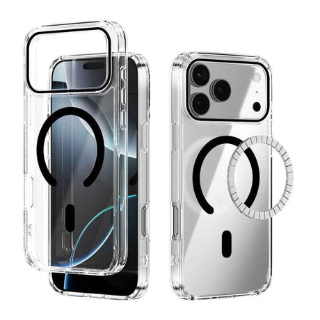 ABEEL MagSafe Magnetic Color Ring Anti-scratch Transparent Phone Case