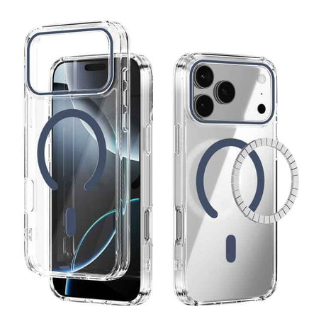 ABEEL MagSafe Magnetic Color Ring Anti-scratch Transparent Phone Case