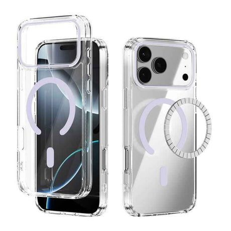 ABEEL MagSafe Magnetic Color Ring Anti-scratch Transparent Phone Case