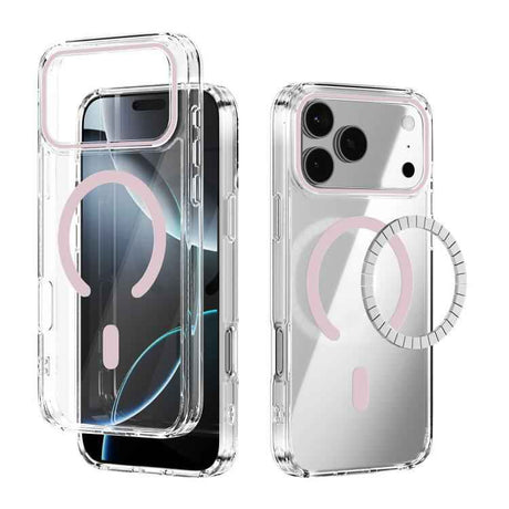 ABEEL MagSafe Magnetic Color Ring Anti-scratch Transparent Phone Case