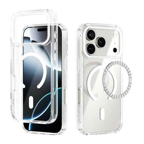 ABEEL MagSafe Magnetic Color Ring Anti-scratch Transparent Phone Case