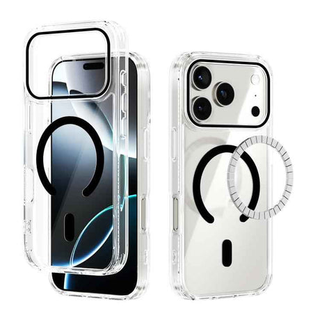 ABEEL MagSafe Magnetic Color Ring Anti-scratch Transparent Phone Case