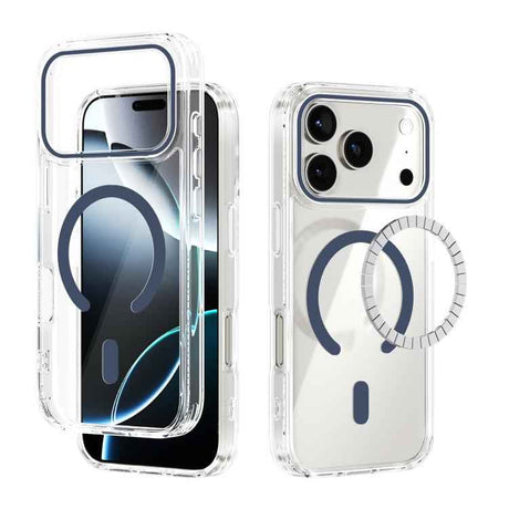 ABEEL MagSafe Magnetic Color Ring Anti-scratch Transparent Phone Case
