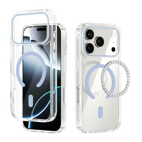 ABEEL MagSafe Magnetic Color Ring Anti-scratch Transparent Phone Case