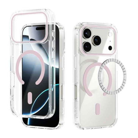 ABEEL MagSafe Magnetic Color Ring Anti-scratch Transparent Phone Case