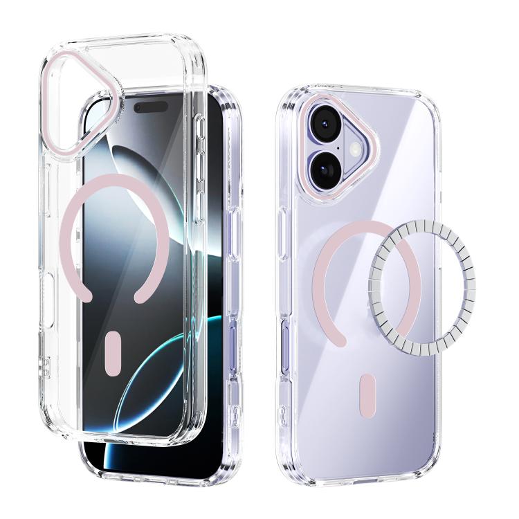 ABEEL MagSafe Magnetic Color Ring Anti-scratch Transparent Phone Case