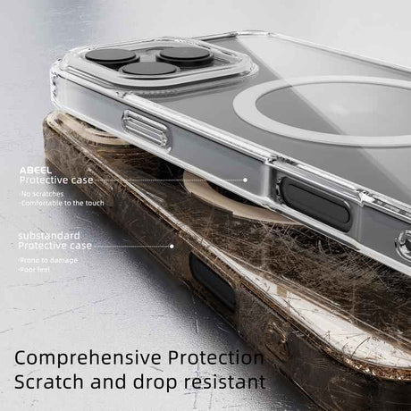 ABEEL MagSafe Magnetic Color Ring Anti-scratch Transparent Phone Case