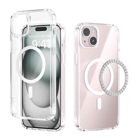 ABEEL MagSafe Magnetic Color Ring Anti-scratch Transparent Phone Case