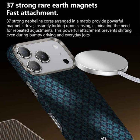 Benks Color Shield C1 Classic Kevlar Woven Diamond MagSafe Phone Case, For iPhone 17 Pro Max, For iPhone 17 Pro