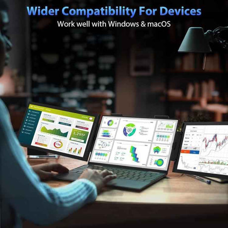 Z140A01D 14" 1080P Dual-Screen Portable Monitor – Laptop Expansion