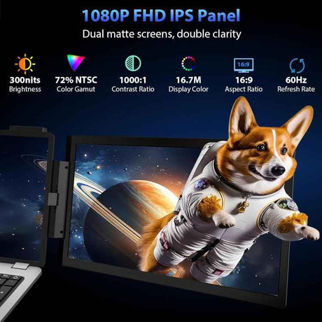 Z140A01D 14" 1080P Dual-Screen Portable Monitor – Laptop Expansion