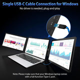 Z140A01D 14-inch 1080P Dual-screen Portable Monitor for Laptop Expansion, 14 inch 1080P