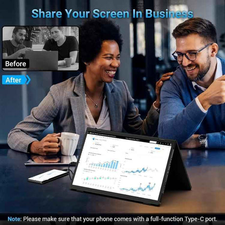 S156P31D 15.6" 1080P Dual-Screen Foldable Portable Monitor with Holder