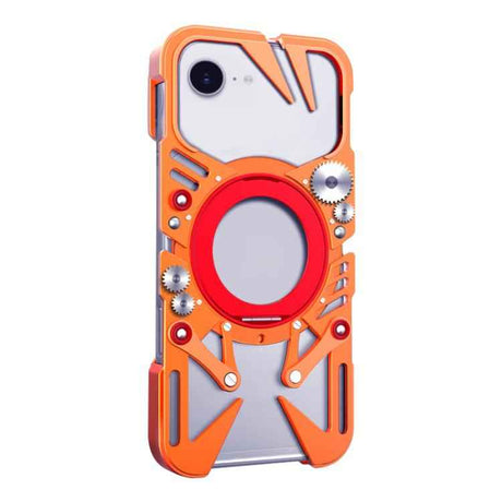 Rotating Bracket MagSafe Hollow Metal Phone Case with Lanyard, For iPhone 16 / iPhone 17 Pro Max