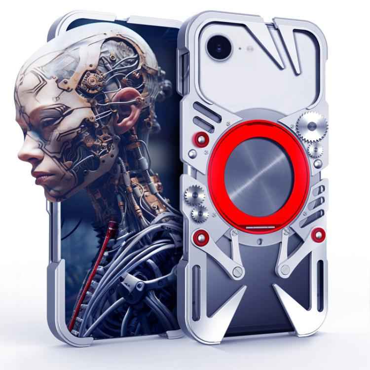 Rotating Bracket MagSafe Hollow Metal Phone Case with Lanyard, For iPhone 16 / iPhone 17 Pro Max