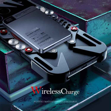 Rotating Bracket MagSafe Hollow Metal Phone Case with Lanyard, For iPhone 16 / iPhone 17 Pro Max