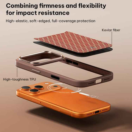 Benks Y3 Kevlar Diamond Pattern Shockproof Magnetic Phone Case, For iPhone 17 Pro Max, For iPhone 17 Pro