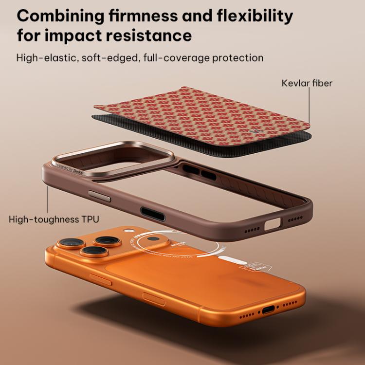 Benks Y3 Kevlar Diamond Pattern Shockproof Magnetic Phone Case, For iPhone 17 Pro Max, For iPhone 17 Pro