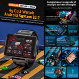 LOKMAT APPLLP 5 Max 4G Smart Watch, 2.4 inch MT6762 + PAR2822 Octa Core, Android 10.7, Heart Rate, Video Call, 4GB+64GB, 6GB+128GB