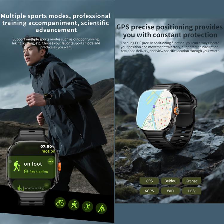 LOKMAT APPLLP 6 Max 4G Smart Watch, 2.16 inch SC8541E Quad Core, 3GB+32GB, Android 8.1, Video Call , Heart Rate