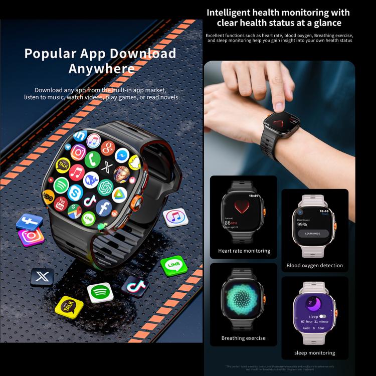 LOKMAT APPLLP 6 Max 4G Smart Watch, 2.16 inch SC8541E Quad Core, 3GB+32GB, Android 8.1, Video Call , Heart Rate