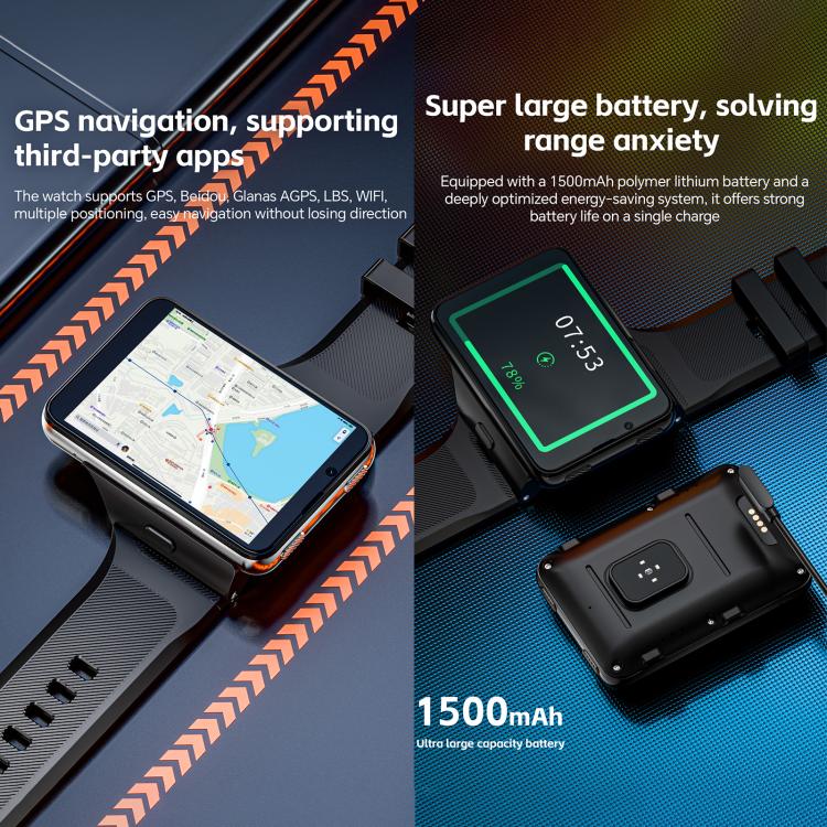 LOKMAT APPLLP Max 4G Smart Watch, 2.88 inch MT6765 Octa Core, Android 11, Heart Rate, Video Call, 6GB+128GB